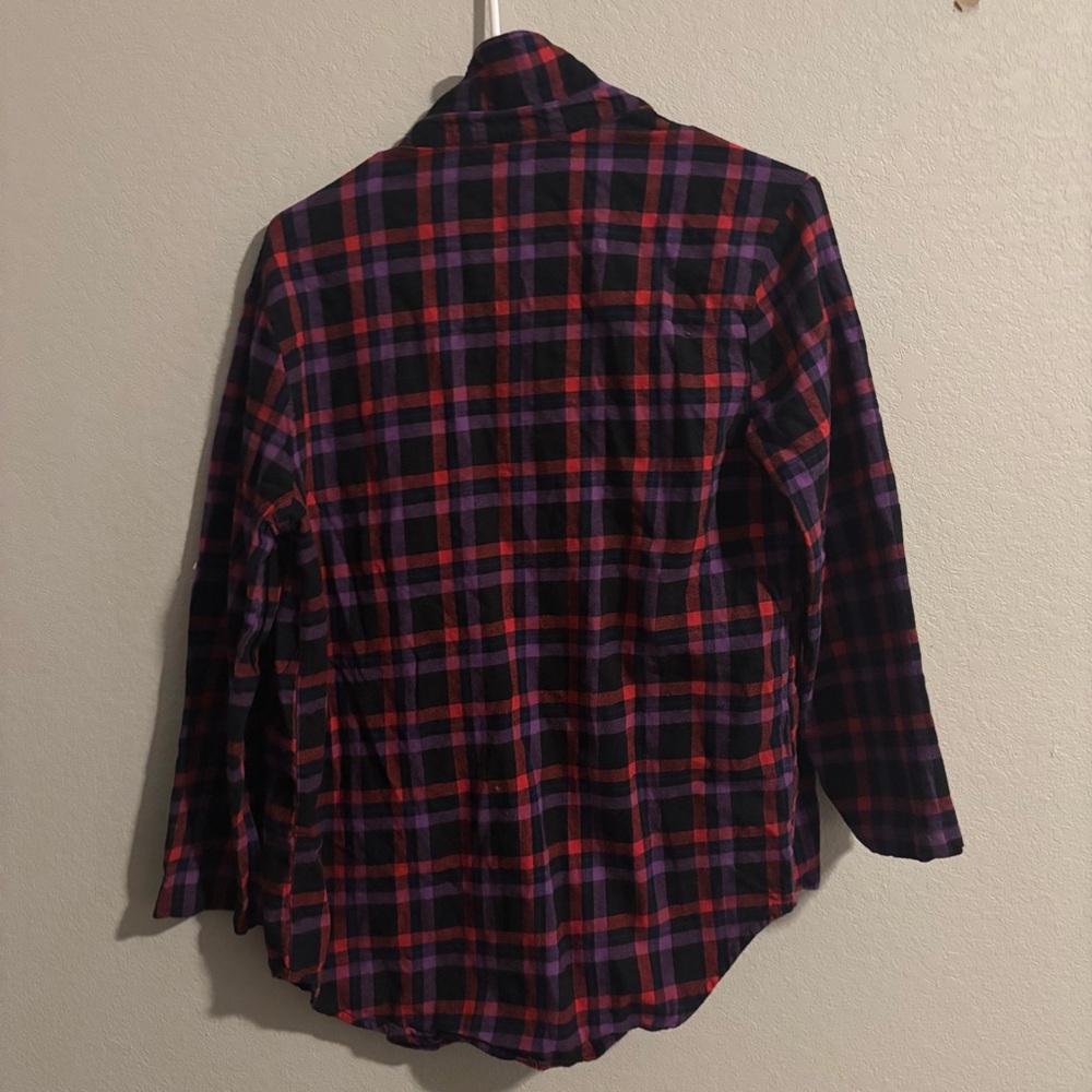 Savage X Fenty Plaid Pajama Shirt and Bra Set - Picture 3 of 5